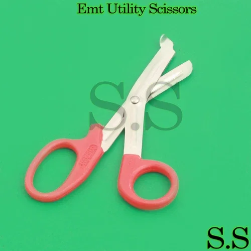 Red Utility Scissors 5.5" & 7.25" Multi-Purpose Diy Ems Universal 2 Shears Set