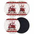 thumbnail image 1 of Red Valentine's Day Coasters Set of 4, Absorbent Coasters for Drinks, Love Heart Roses Gnomes Romantic Floral Coaster for Desk Coffee Table Protection, Home Decor House Warming Gifts 4", 1 of 8