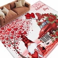 thumbnail image 1 of Red Valentine's Day Large Area Rugs for Bedroom Living Room, Soft Non Slip Carpet Bedside Rug, Love Heart Roses Gnomes Romantic Rectangular Floor Cover Kitchen Accent Rug 5'x8' for Dining Room/Office, 1 of 9
