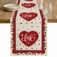 thumbnail image 1 of Red Valentine's Day Table Runner 108 Inches Long Farmhouse Dress Scarves, Love Heart Roses Romantic Rustic Dining Tablerunner for Coffee Table/Kitchen Island/Party Décor, 13" x 108", 1 of 8