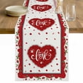 thumbnail image 1 of Red Valentine's Day Table Runner 36 Inches Long Farmhouse Dress Scarves, Love Heart Roses Romantic Dining Tablerunner for Coffee Table/Kitchen Island/Party Décor, Small 13" x 36", 1 of 8
