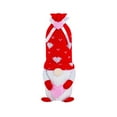 thumbnail image 1 of Red Valentine's Day Bottle Cover, 10.6x4.3" Bearded Swedish Tomte, Handmade Knitted Topper with Heart, Holiday Party Kitchen Decor, Cute Gift for Mom, Lovers, Anniversary, 1 of 7