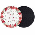 thumbnail image 1 of Red Valentines Coasters Set of 2, Absorbent Coasters for Drinks, Eucalyptus Leaves Pink Love Heart Coaster for Desk Coffee Table Protection, Home Decor House Warming Gifts 4", 1 of 8