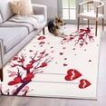 thumbnail image 1 of Red Valentines Day Area Rugs 3'x5', Washable Small Throw Rugs for Living Room Bedroom, Red Love Heart Tree Indoor Outdoor Rug Non-Slip Low Pile Carpet Runner Reversible Floor Mats, 1 of 8