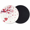 thumbnail image 1 of Red Valentines Day Coasters Set of 2, Absorbent Coasters for Drinks, Red Love Heart Tree Coaster for Desk Coffee Table Protection, Home Decor House Warming Gifts 4", 1 of 8