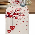 thumbnail image 1 of Red Valentines Table Runner 72 Inches, Red Love Heart Tree Rustic Bed Runner Dresser Scarves Tabletop for Indoor Outdoor Parties/Ceremony/Banquet, 16" x 72", 1 of 8