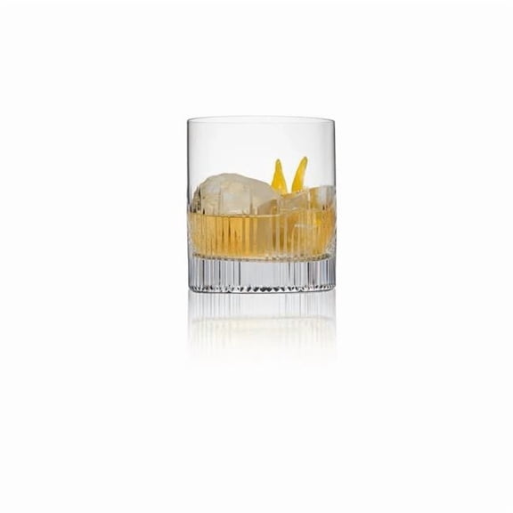Red Vanilla DIA10-380 Diamond Rocks Glass - 12.85 oz & 380 ml - Set of 4