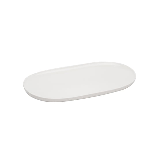 Red Vanilla Every Time White Oval Coupe Platter