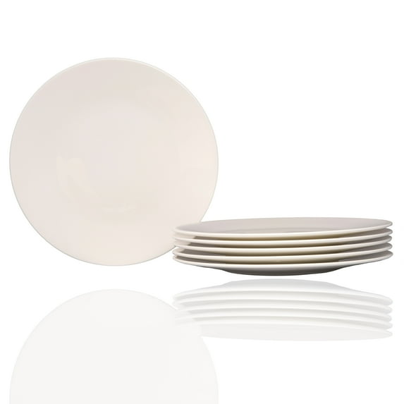 Red Vanilla Extreme White Round Salad Plate 8.25" Set /6