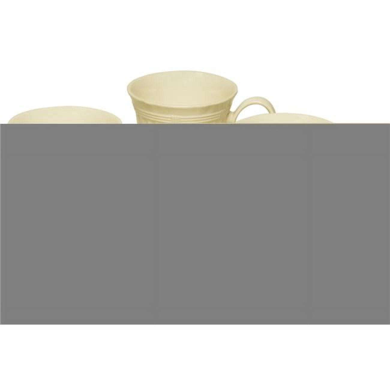 Red Vanilla FE900-415 14 oz Tuscan Villa Mugs, Creamy White & Ivory - Set of 4