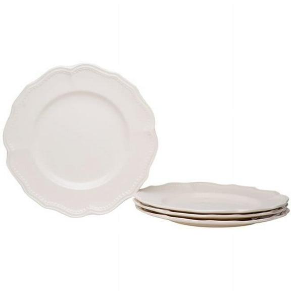 Red Vanilla FN900-401 11.25 in. Classic White Dinner Plates - Set of 4
