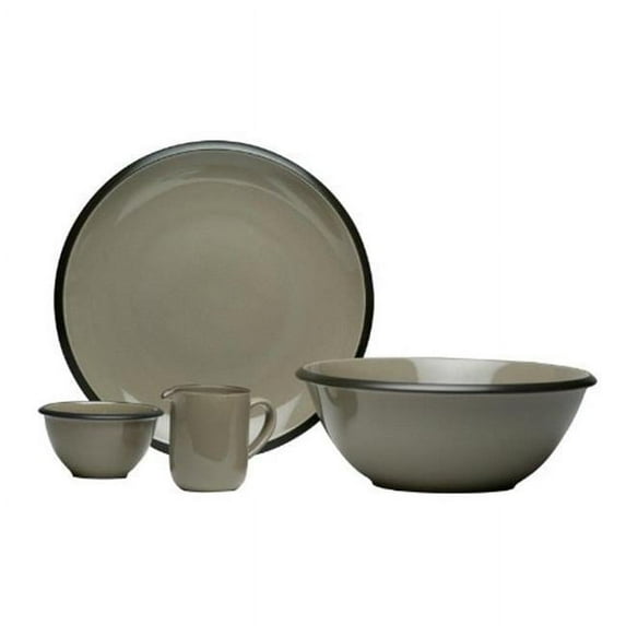 Red Vanilla HN400-004 Vanilla Hampshire Grey Serve Set, 4 Piece