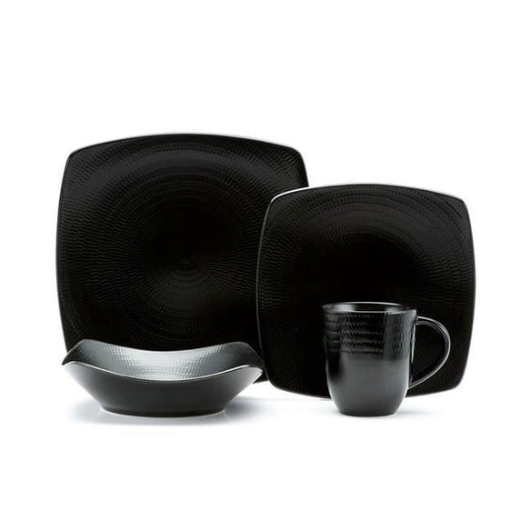 Red Vanilla HN600-016 Black Rice Dinner Set, 16 Piece
