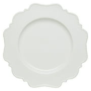 Red Vanilla Pinpoint White Plate - Set of 4