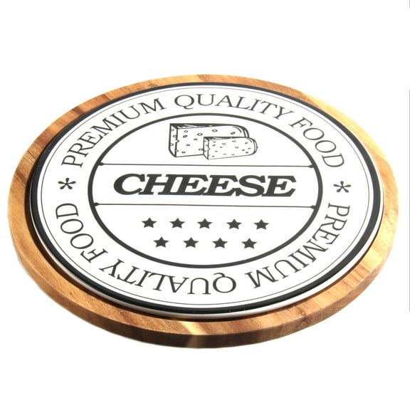 Red Vanilla  Round Serving Board Tray 11.5"