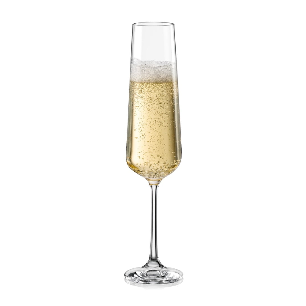 Crystal Clear Lead-Free Champagne Flute Set of 6