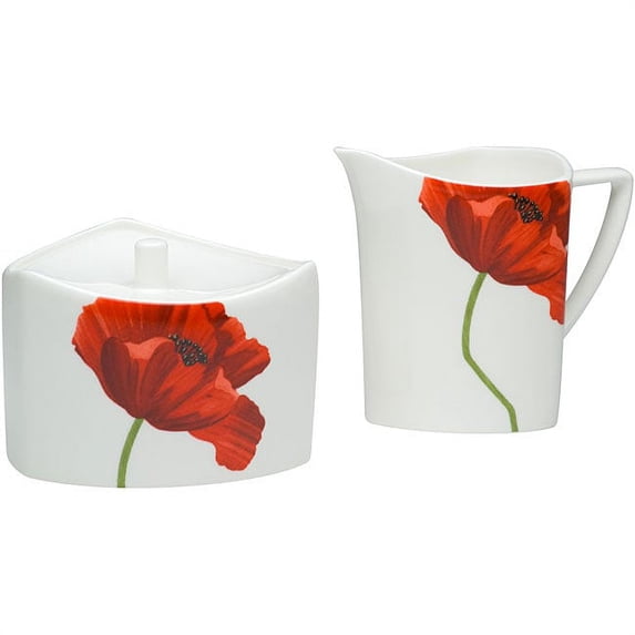 Red Vanilla Summer Sun Sugar bowl/Creamer Set