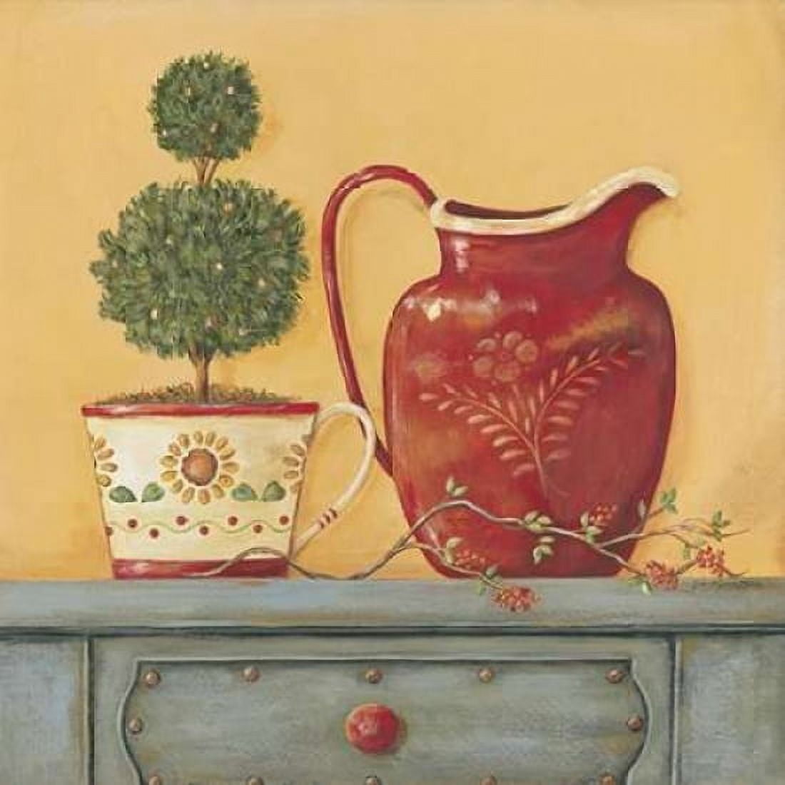 Red Vase Canvas Art - Jo Moulton (24 x 24)