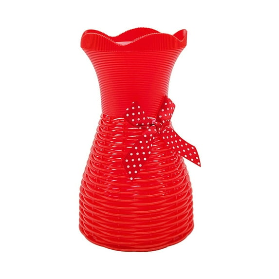 Red Vase for Flowers, Small Glass Vase, Modern Vase Decor, Bottle Flower Vases Decorative Wedding Centerpiece Vases for Table Dining Room