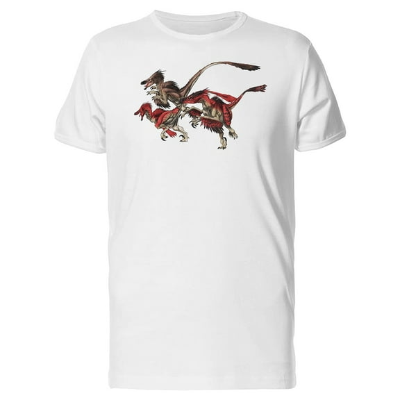 Red Velociraptors T-Shirt Men -Image by Shutterstock, Male Medium