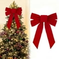 thumbnail image 1 of Red Velvet Bow Valentine's Day Hanging Decorations Large Ribbon Bow for Indoor Party Decor, Garland Accent, Home Wall Display and Holiday Tree Ornament, 1 of 6