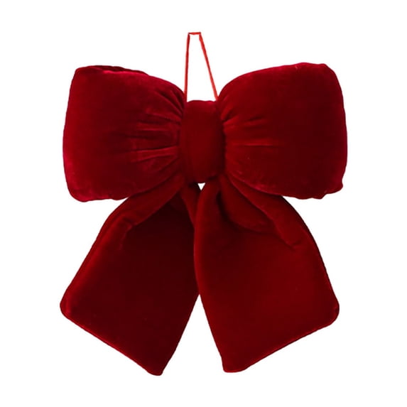 Red Velvet Bows, Christmas Tree Topper & Wreath Bow, Christmas Bow Christmas Tree Decoration Hanging Red Velvet Bow Christmas Tree Decoration, Indoor/Outdoor Decoration