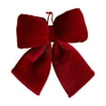 thumbnail image 1 of Red Velvet Christmas Bow - 5.51" x 4.92" Christmas Valentine's Day Wreath Bow Christmas Tree Topper Ornament Bow for Wedding Christmas Home Wreath Tree Hanging Decoration, 1 of 5