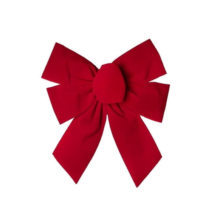 Christmas Designers 8in Red Velvet Christmas Bow UV Protected Indoor Outdoor