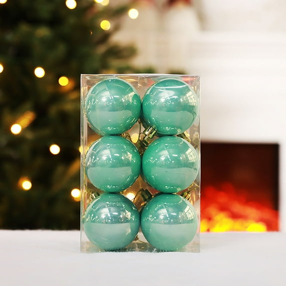 Red Velvet Christmas Ornaments - 12Pcs Christmas Ball Set Christmas Tree Window Display Shopping Mall Decoration Pendant 6cm Christmas Decorations