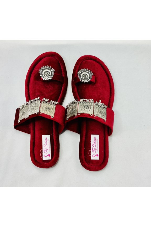 Red Velvet Color Sandals