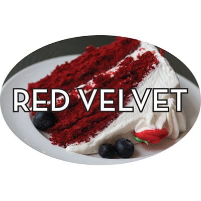 Red Velvet Food Store Labels 1.25" x 2" 500 each per roll Great Quality Stickers Decals