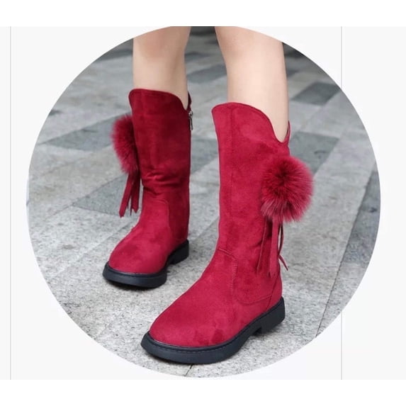 Red Velvet Boots, Velvet Girls Boots