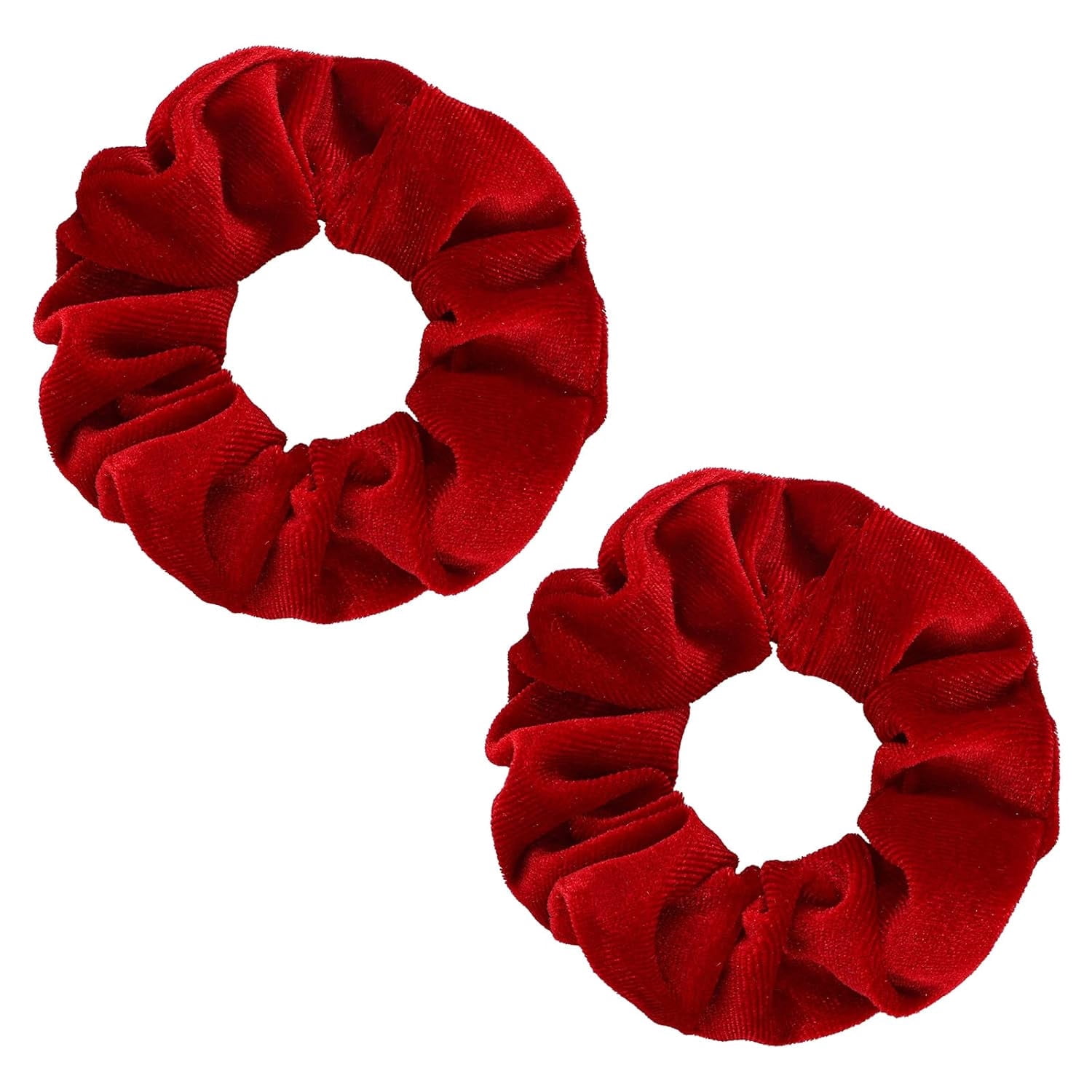 Red Velvet Hair Scrunchies Hair Bands Rope Elastic Ties for Women Valentine's Day Gifts Ponytail Holders Hair Accessories