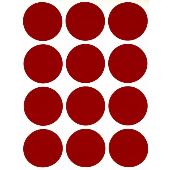 Red Velvet Labeling Sticker Round Envelope Seals 1.5 inch (38mm) - 60 Pack by Royal Green