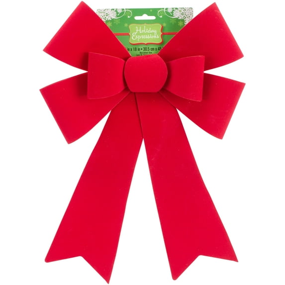 Red Velvet PVC Bow 12"x18"-