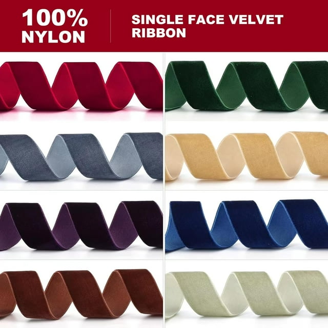 Red Velvet Ribbon 1" X 20Yd,Great For Gift Wrapping,Hair Bows Making