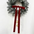 thumbnail image 1 of Red Velvet Ribbon Bows for Christmas Tree – 6"x15" Christmas Bows Ornaments, Classic Velvet Ribbon Decorations for Xmas Tree, Wreath, Front Door, Party & Holiday Home Decor, 1 of 4