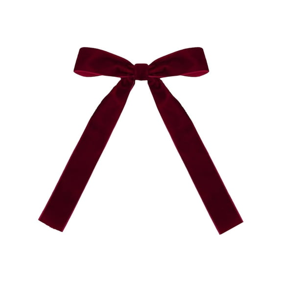 Red Velvet Ribbon Bows Christmas Tree Decor, Velvet Bows with Twist Tie, 5''x7'' Pre-Tied Vintage Christmas Velvet Ribbon Bows for Treat Bags Gift Wrapping Basket Wedding Brithday Party(RD2)