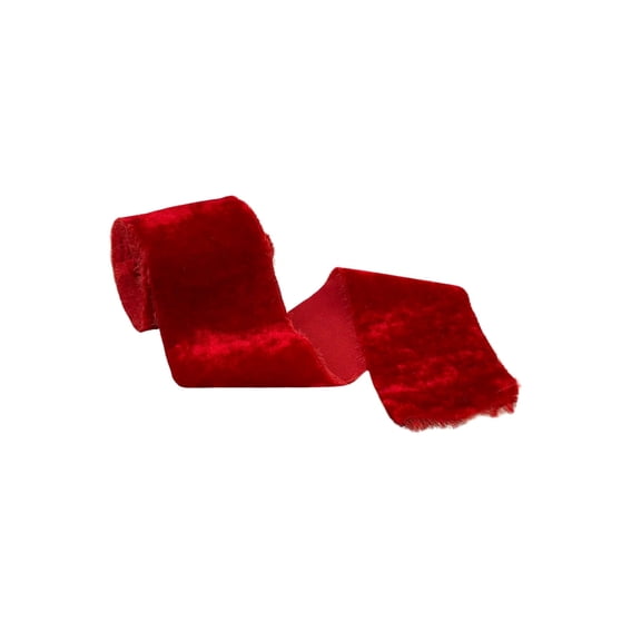 Red Velvet Ribbon for Crafts - 2" x 1 Yard, 3 Rolls, Election Day, Veterans Day, Fall, Christmas