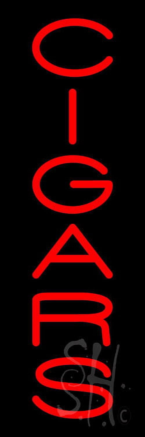 Red Vertical Cigars LED Neon Sign 24