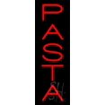thumbnail image 1 of Red Vertical Pasta LED Neon Sign 24" Tall x 8" Wide, Clear Edge Cut Acrylic Backing, with Dimmer - Bright and Premium built indoor LED Neon Sign for restaurant window and interior decor., 1 of 7