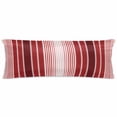 thumbnail image 1 of Red Vertical Striped Pillow Cases Body Size, Smooth Satin Pillowcase for Hair and Skin, Farmhouse Minimalist Abstract Lines Decorative Cooling Bed Pillow Covers with Zipper, 20x54 Inches, 1 of 5