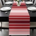 thumbnail image 1 of Red Vertical Striped Table Runner 70 Inches Long, Farmhouse Minimalist Abstract Lines Kitchen Coffee Dining Table Decoration for Home Party Birthday Wedding Home Decor 13x70 Inches, 1 of 8