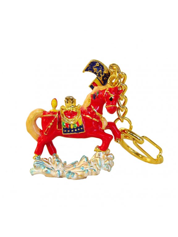 Red Victory Horse Keychain Amulet