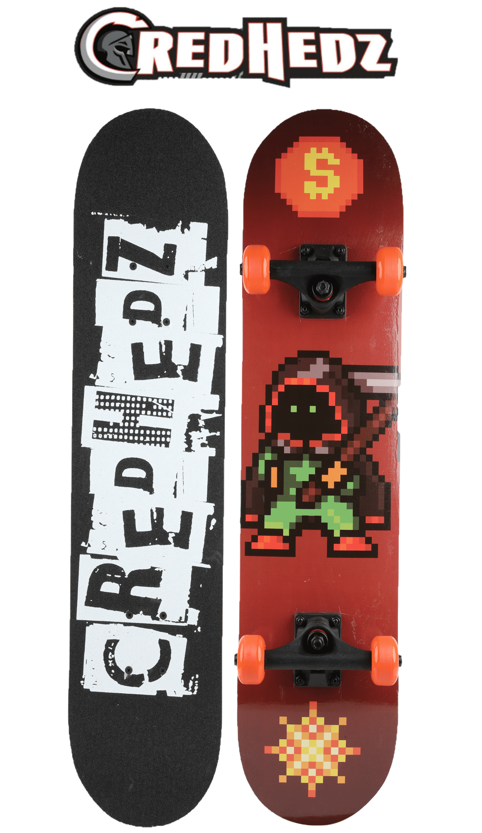 Red Video Game 31 in. Popsicle Standard Skateboard, 50mm Wheels, for