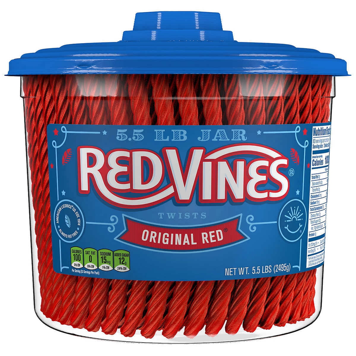 Red Vines Licorice, Original Red, 5.5 Pounds
