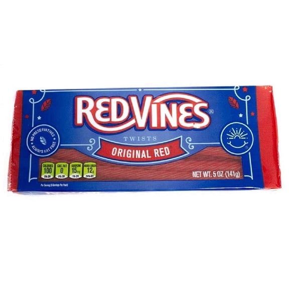 Red Vines Licorice Twists, HP29 Original Red Flavor, Soft & Chewy Candy, 5oz Tray (24 Pack)