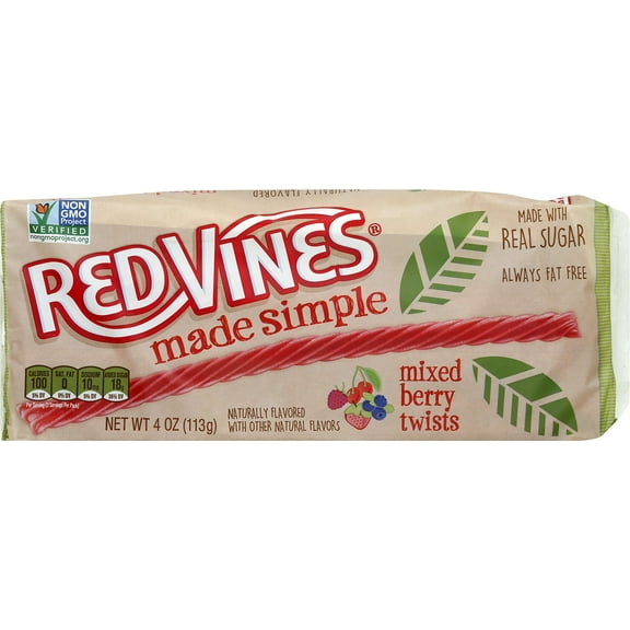Red Vines, Licorice Twists Mixed Berry, 4 Ounce