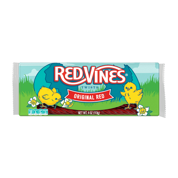 Red Vines Original Licorice Twists, Classic American Soft Chewy Raspberry Rope Candy Pack, 4 Ounces