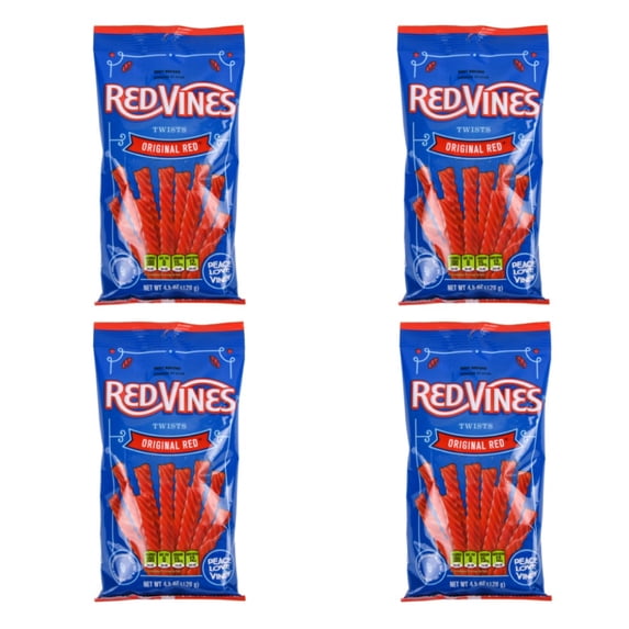 Red Vines Original Red Twists 4.5oz . pack of 4